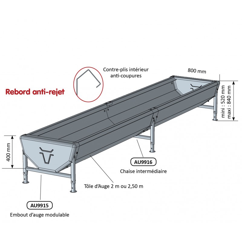 AUGE MODULABLE GALVANISEE Laon et ses alentours