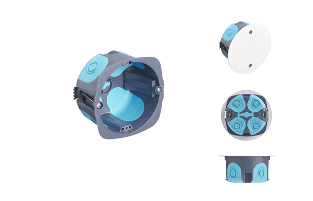 BOITE DE DERIVATION ENCASTREE STOPAIR Ø67 P40 + COUVERCLE GRIS BLEU DEBFLEX Laon et ses alentours
