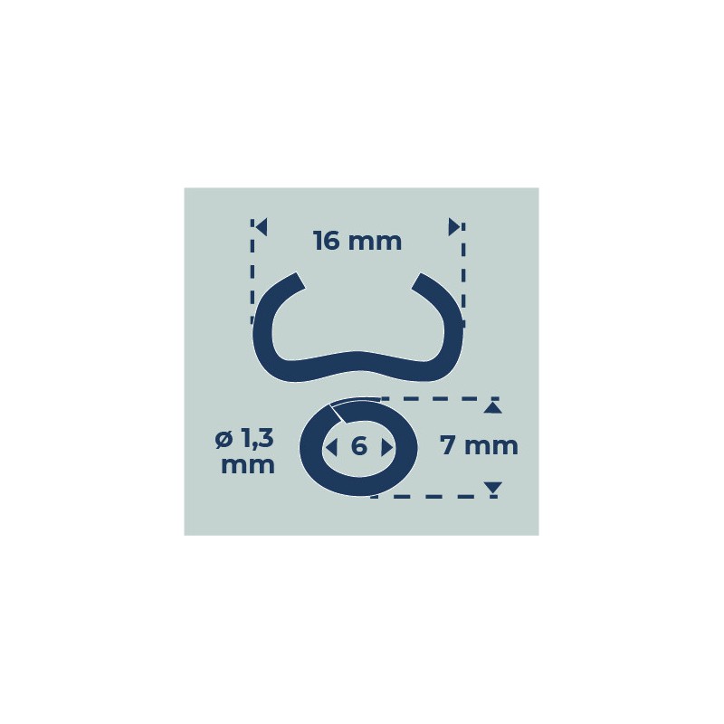 AGRAFE OMEGA 16 GALVANISEES - BOITE DE 250 Marle et ses alentours